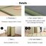 EMOOR Japanische Tatami-Matte 90 x 200 cm Natur-Segergras (Ungefärbt), Faltbare Igusa-Matratze Bodenschlaf Japanische Futon-Matratze Meditation Yoga Zen