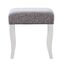 Linon Silver Vanity Set Harper Silber Schminkset, Polyurethan, 32" W x 18" D x 46.75" H