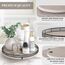 Badezimmer-Schminktisch, Drehteller für Parfümkerze, rund, dekoratives Tablett aus Holz, für Küche, Spüle, Arbeitsplatte, Organizer, Badezimmer-Theken-Organizer für Hautpflege, Make-up, rustikales