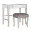 Linon Silver Vanity Set Harper Silber Schminkset, Polyurethan, 32" W x 18" D x 46.75" H