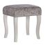 Linon Silver Vanity Set Harper Silber Schminkset, Polyurethan, 32" W x 18" D x 46.75" H