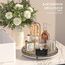 Badezimmer-Schminktisch, Drehteller für Parfümkerze, rund, dekoratives Tablett aus Holz, für Küche, Spüle, Arbeitsplatte, Organizer, Badezimmer-Theken-Organizer für Hautpflege, Make-up, rustikales