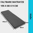 FORTISLINE Klappmatratze 195x80x9 cm, 3-teilige Faltmatratze, Gästematratze, Reisematratze und Campingmatratze, Schaumstoffmatratze mit abnehmbarem Bezug, Oeko-TEX, hergestellt in der EU