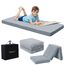 MeMoreCool Faltbare Bodenmatratze für Kinder, Kleinkind-Boden-Schlafmatte für Kindertagesstätte, kleine Kinder, faltbare Matratze, Bodenbett, dreifach gefaltete Futon-Matratze, tragbar, dreifach