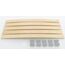BOSSASHOP.de Set: Federholzleisten (8x50mm) + Befestigungs Kappen zur Selbstmontage für Futon, Bett oder Caravan | Stärke/Höhe 8mm x Breite 50mm (10 Kappen + 5 Leisten (Länge 880mm))