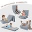 MeMoreCool Faltbare Bodenmatratze für Kinder, Kleinkind-Boden-Schlafmatte für Kindertagesstätte, kleine Kinder, faltbare Matratze, Bodenbett, dreifach gefaltete Futon-Matratze, tragbar, dreifach