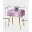 IBUYKE Rechteck Eitelkeit Stuhl mit Stauraum, Fußstütze Fußhocker Ottoman, Eitelkeit Hocker, Schminktisch Stuhl, mit Anti-Rutsch Füßen, für Make-up Raum, Schlafzimmer, Lila WBD004V