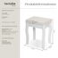 tectake® Schminkhocker, Schminktisch Stuhl, Hocker als Schminktisch Zubehör oder Klavierhocker, Schminkstuhl für Dressing Table, Vanity Table, Vintage Deko Aesthetic - 40x30x51cm, weiß