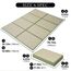 EMOOR Japanische Tatami Matte 140 x 200cm Natürliches Igusa Binsengras (Ungefärbt), Faltbare Igusa-Matratze Japanische Futon Boden Schlafen Area Teppich Meditation Yoga Zen