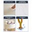 IBUYKE Faux Leder Runde Fußlehne Hocker mit Lagerung Ottoman, Make-up Eitelkeit Stuhl Seitentisch, PU Umkleidetisch Sitz, abnehmbare Abdeckung, goldene Stahlbeine, weiß WBD024W