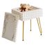IBUYKE Rechteck Eitelkeit Stuhl mit Stauraum, Fußstütze Fußhocker Ottoman, Eitelkeit Hocker, Schminktisch Stuhl, mit Anti-Rutsch Füßen, für Make-up Raum, Schlafzimmer, weiß WBD004W