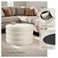 tectake® Hocker mit Stauraum, XL Scandi Sitzhocker Samt Stoff, Pouf, Polsterhocker rund für Schminktisch, Wohnzimmer Möbel, als Flur Möbel, Stauhocker Wohnen, Ø 67 x 42 cm - Samtoptik Creme-weiß