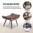 MCombo Sitzhocker Fußstütze mit Metallbeinen, Eleganter Hocker Ottoman Schminktisch für Wohnzimmer Schlafzimmer, Quadratisch 40 * 69 cm, 4779-2 (Braun-Mikrofaser)