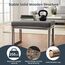 CangLong 70cm Rechteckiger Fußhocker Bequemer Stoff gepolstert Holzbank Sitz für Wohnzimmer, Schlafzimmer & Outdoor, Grau
