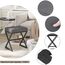 YMYNY Schminkhocker, Fußhocker, Leinen Sitzhocker, Make-up Dressing Hocker mit X-förmigen Metallbeinen, für Eitelkeit, Wohnzimmer, Schlafzimmer, Eingang, Flure 40×30×46CM Dunkelgrau HBD033G