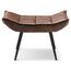 MCombo Sitzhocker Fußstütze mit Metallbeinen, Eleganter Hocker Ottoman Schminktisch für Wohnzimmer Schlafzimmer, Quadratisch 40 * 69 cm, 4779-2 (Braun-Mikrofaser)