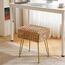 IBUYKE Rechteck Eitelkeit Stuhl mit Stauraum, Fußstütze Fußhocker Ottoman, Eitelkeit Hocker, Schminktisch Stuhl, mit Anti-Rutsch Füßen, für Make-up Raum, Schlafzimmer, Khaki WBD004K