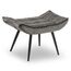 M MCombo Sitzhocker Fußstütze mit Metallbeinen, Eleganter Hocker Ottoman Schminktisch für Wohnzimmer Schlafzimmer, Quadratisch 40 * 69 cm, 4779-2 (Dunkelgrau-Mikrofaser)