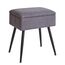 Aibiju HockerStuhl mit Stauraum, Stuhl für Schminktisch,Make-up Eitelkeits Hocker Beistelltisch, Schlafzimmer-Osmanenhocker mit Metallbeinen für Zuhause, Wohnzimmer, Schlafzimmer, Grau YD-SMS137G