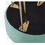 Zedelmaier Schminkhocker samt Schminktisch Hocker rund fußhocker Pouf fusshocker Polsterhocker für Wohnzimmer Schlafzimmer mit Metallbeinen (Grün