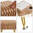 IBUYKE Rechteck Eitelkeit Stuhl mit Stauraum, Fußstütze Fußhocker Ottoman, Eitelkeit Hocker, Schminktisch Stuhl, mit Anti-Rutsch Füßen, für Make-up Raum, Schlafzimmer, Khaki WBD004K