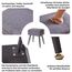 Aibiju HockerStuhl mit Stauraum, Stuhl für Schminktisch,Make-up Eitelkeits Hocker Beistelltisch, Schlafzimmer-Osmanenhocker mit Metallbeinen für Zuhause, Wohnzimmer, Schlafzimmer, Grau YD-SMS137G