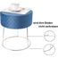 Zedelmaier Runder Velvet Hocker,Polsterhocker,Footrest Stool Ottoman,Samt Hocker bis zu 100 kg belastbar (Blau), 35x35x41cm, (ZD8040VGR)