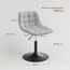 WOLTU Schminktisch Stuhl Hocker für Schminktisch, Schlafzimmer & Esszimmer - Höhenverstellbar, 360° Drehbar mit Rückenlehne, aus Bequemer Chenille, Grau