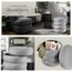 tectake® Hocker mit Stauraum, Scandi Sitzhocker Samt Stoff, Pouf, Polsterhocker rund für Schminktisch, Wohnzimmer Möbel, als Flur Möbel, Stauhocker Wohnen, Ø 42 x 47 cm - Samtoptik grau