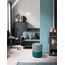 Suhu Sitzhocker, Samt, Schminktisch, Fußstütze, rund, Wohnzimmer, modernes Design, Stuhl, Vintage, Deko, Metall, goldfarben, blaugrün