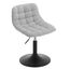 WOLTU Schminktisch Stuhl Hocker für Schminktisch, Schlafzimmer & Esszimmer - Höhenverstellbar, 360° Drehbar mit Rückenlehne, aus Bequemer Chenille, Grau