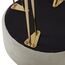 Zedelmaier Runder Sitzhocker Schminktisch Hocker Ottoman Gepolsterter Hocker Metallstütze Beige