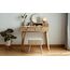Zedelmaier Sitzhocker Hocker schminktisch Fußhocker Schminkhocker Polsterhocker gepolstert Vanity Stool Ottoman mit stabilen Holzbeinen für Wohnzimmer SchlafzimmerFlur Khaki Kunstfell 42x31x44cm
