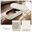 tectake® Sitzbank mit Stauraum, Sitzhocker, Hocker mit Stauraum, Pouf, Polsterhocker, Sitztruhe, Truhe mit Deckel, Truhenbank mit Stauraum, Möbel Wohnzimmer, 110 x 45 x 42 cm - Samtoptik Creme-weiß