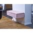 ECHTWERK Sitzbank “Scarlett“, Polsterbank mit Samtbezug, Aufbewahrungstruhe rechteckig, Schminkbank mit Stauraum, Aufbewahrungsbank mit Metallbeine, 75 x 30 x 41,5 cm, Polyester-Mischung, Rosa