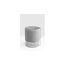 Kare Design Polsterhocker Cherry Brass, Hellgrau/Silber, kleiner Hocker mit Samtbezug, rund, Flur, Schlafzimmer, Garderobe, Büro, 42x35x35 cm (H/B/T)