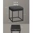 SONGMICS Home LUIZ Kollektion - Sitzhocker rechteckig, Schminkhocker, Fußhocker, Oberteil wendbar, Hocker, Beistelltisch bis 300 kg belastbar, Schlafzimmer Wohnzimmer Flur, tintenschwarz LOM079B01