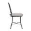 Hillsdale O'Malley Kosmetikhocker mit Spiralmuster, Stoff, Metallic-Grau