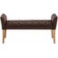 CLP Chaiselongue Cleopatra I Stoff-Bezug I Polsterbank, Farbe:braun, Gestell Farbe:antik-hell