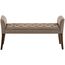 CLP Chaiselongue Cleopatra I Stoff-Bezug I Polsterbank, Farbe:Taupe, Gestell Farbe:antik-dunkel