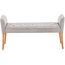 CLP Chaiselongue Cleopatra I Stoff-Bezug I Polsterbank, Farbe:hellgrau, Gestell Farbe:antik-hell