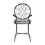 Hillsdale O'Malley Kosmetikhocker mit Spiralmuster, Stoff, Metallic-Grau