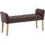 CLP Chaiselongue Cleopatra I Stoff-Bezug I Polsterbank, Farbe:braun, Gestell Farbe:antik-hell