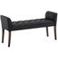CLP Chaiselongue Cleopatra I Stoff-Bezug I Polsterbank, Farbe:dunkelgrau, Gestell Farbe:antik-dunkel