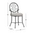 Hillsdale O'Malley Kosmetikhocker mit Spiralmuster, Stoff, Metallic-Grau