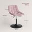 WOLTU Schminktisch Stuhl Hocker für Schminktisch, Schlafzimmer & Esszimmer - Höhenverstellbar, 360° Drehbar mit Rückenlehne, aus Bequemer Samt, Rosa, BH300rs-1