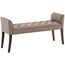 CLP Chaiselongue Cleopatra I Stoff-Bezug I Polsterbank, Farbe:Taupe, Gestell Farbe:antik-dunkel