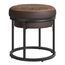 SONGMICS Home LUIZ Kollektion - Sitzhocker rund, Schminkhocker, Fußhocker, Oberteil wendbar, Hocker, Beistelltisch bis 300 kg belastbar, Schlafzimmer Wohnzimmer Flur, walnussbraun LOM080K01