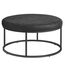 SONGMICS Home LUIZ Kollektion - Couchtisch rund, Wohnzimmertisch, Oberteil wendbar, Beistelltisch, Sitzhocker, Stahlrahmen bis 300 kg belastbar, für Wohnzimmer, tintenschwarz LOM078B01