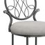 Hillsdale O'Malley Kosmetikhocker mit Spiralmuster, Stoff, Metallic-Grau